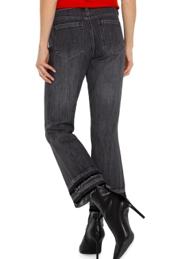 Liverpool Los Angeles Jeans|Crops-HANNAH CROP FLARE WITH LET DOWN HEM Hindsdale