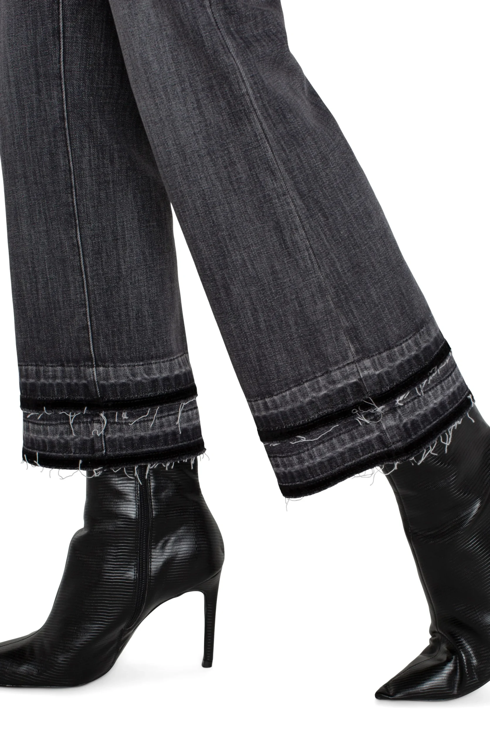 Liverpool Los Angeles Jeans|Crops-HANNAH CROP FLARE WITH LET DOWN HEM Hindsdale