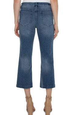 Liverpool Los Angeles Jeans|Crops-HANNAH CROP FLARE WITH WELT POCKETS - ECO Greenbrier