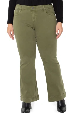 Liverpool Los Angeles Jeans-HANNAH FLARE WITH WIDE HEM Spanisholive