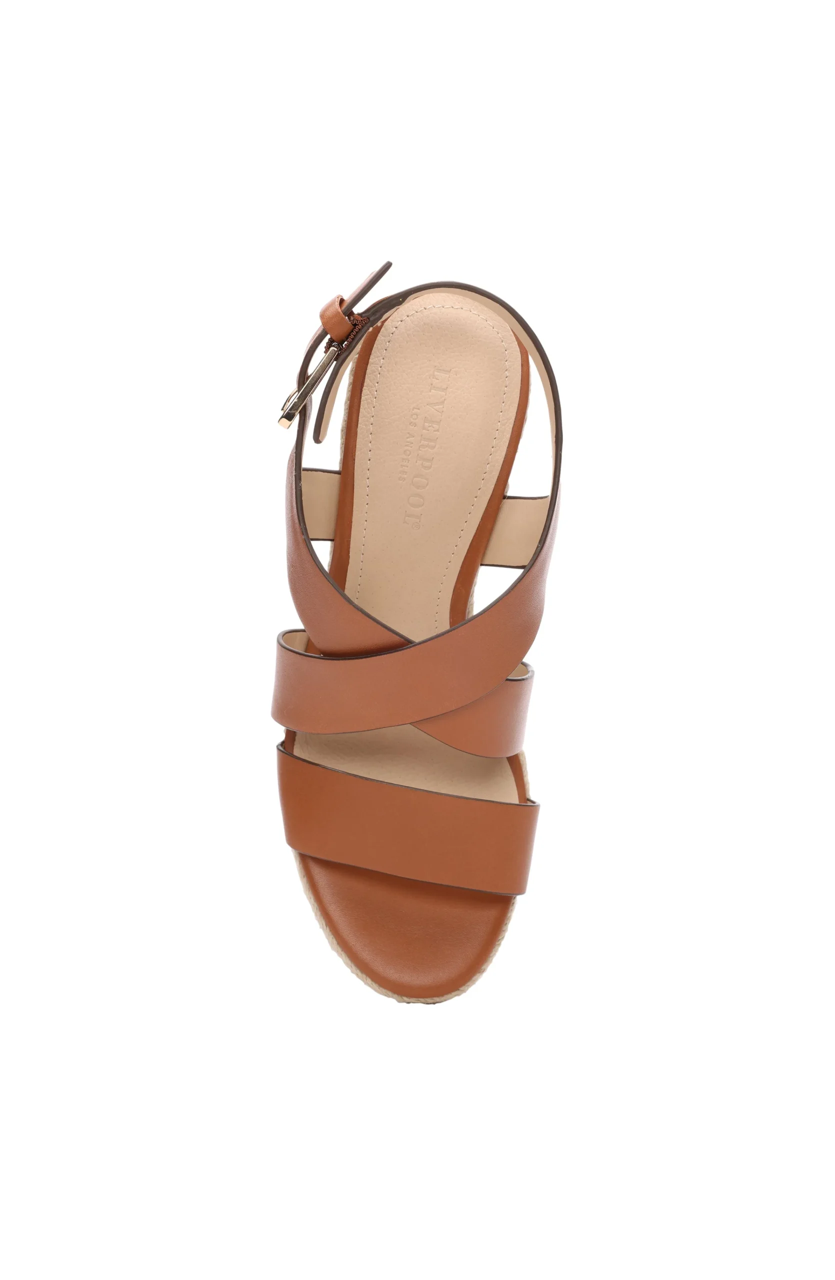 Liverpool Los Angeles Wedges & Espadrilles-HILLS ANKLE STRAP PLATFORM WEDGE Luggage