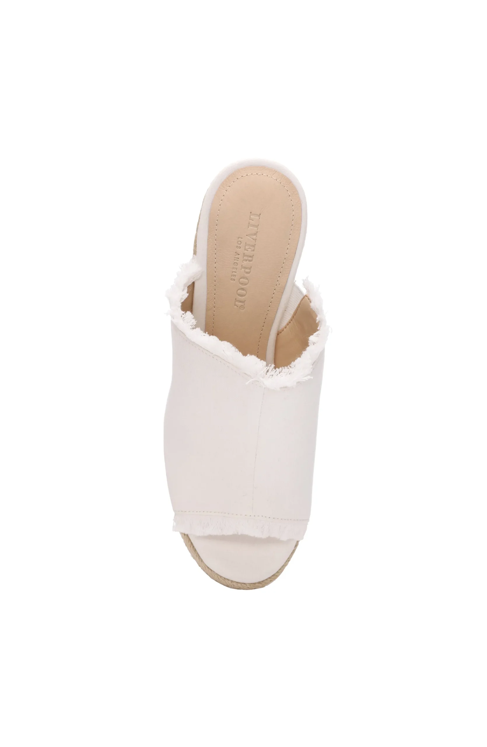 Liverpool Los Angeles Wedges & Espadrilles-HOLLYWOOD FRAY EDGE ESPADRILLE Ecru