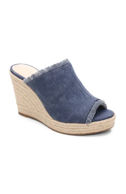 Liverpool Los Angeles Wedges & Espadrilles-HOLLYWOOD FRAY EDGE ESPADRILLE Indigo