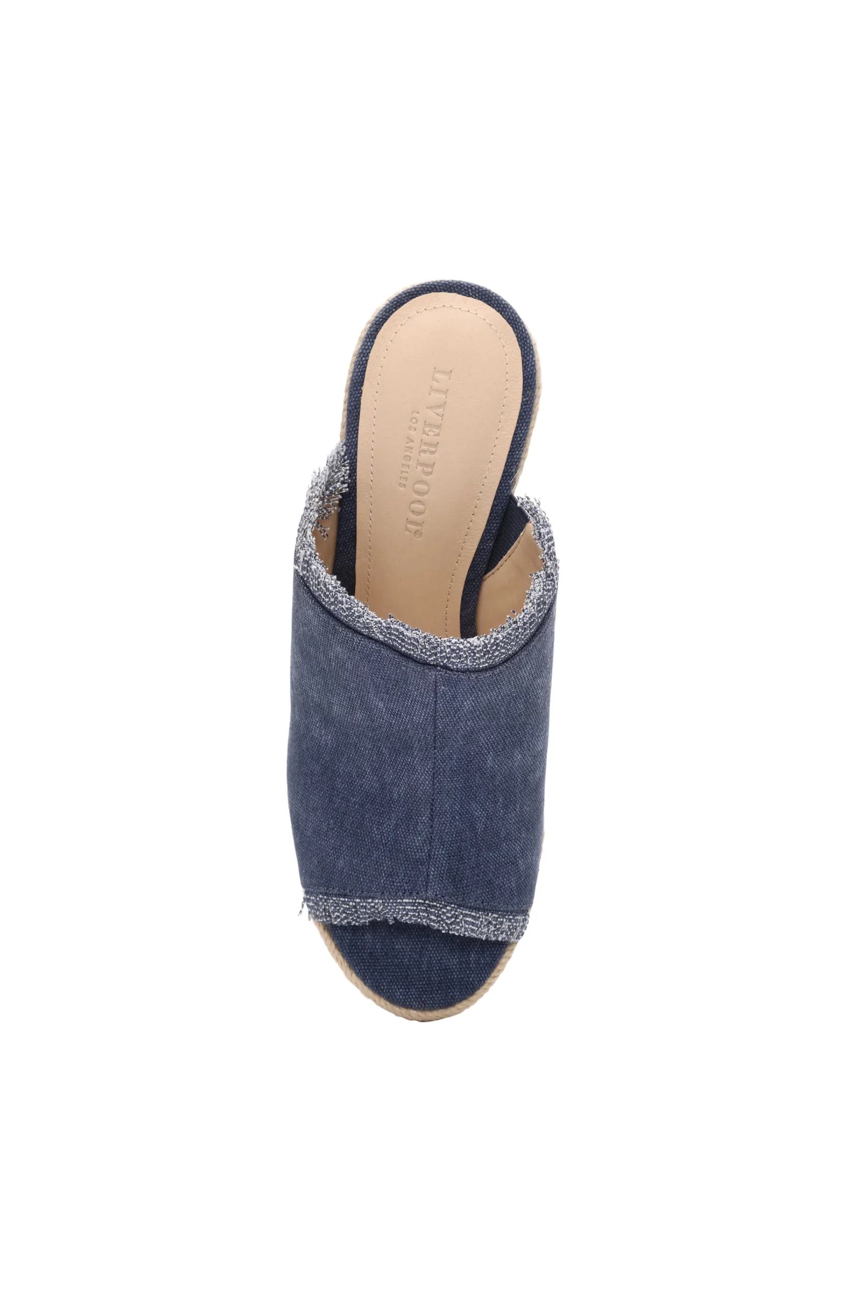 Liverpool Los Angeles Wedges & Espadrilles-HOLLYWOOD FRAY EDGE ESPADRILLE Indigo