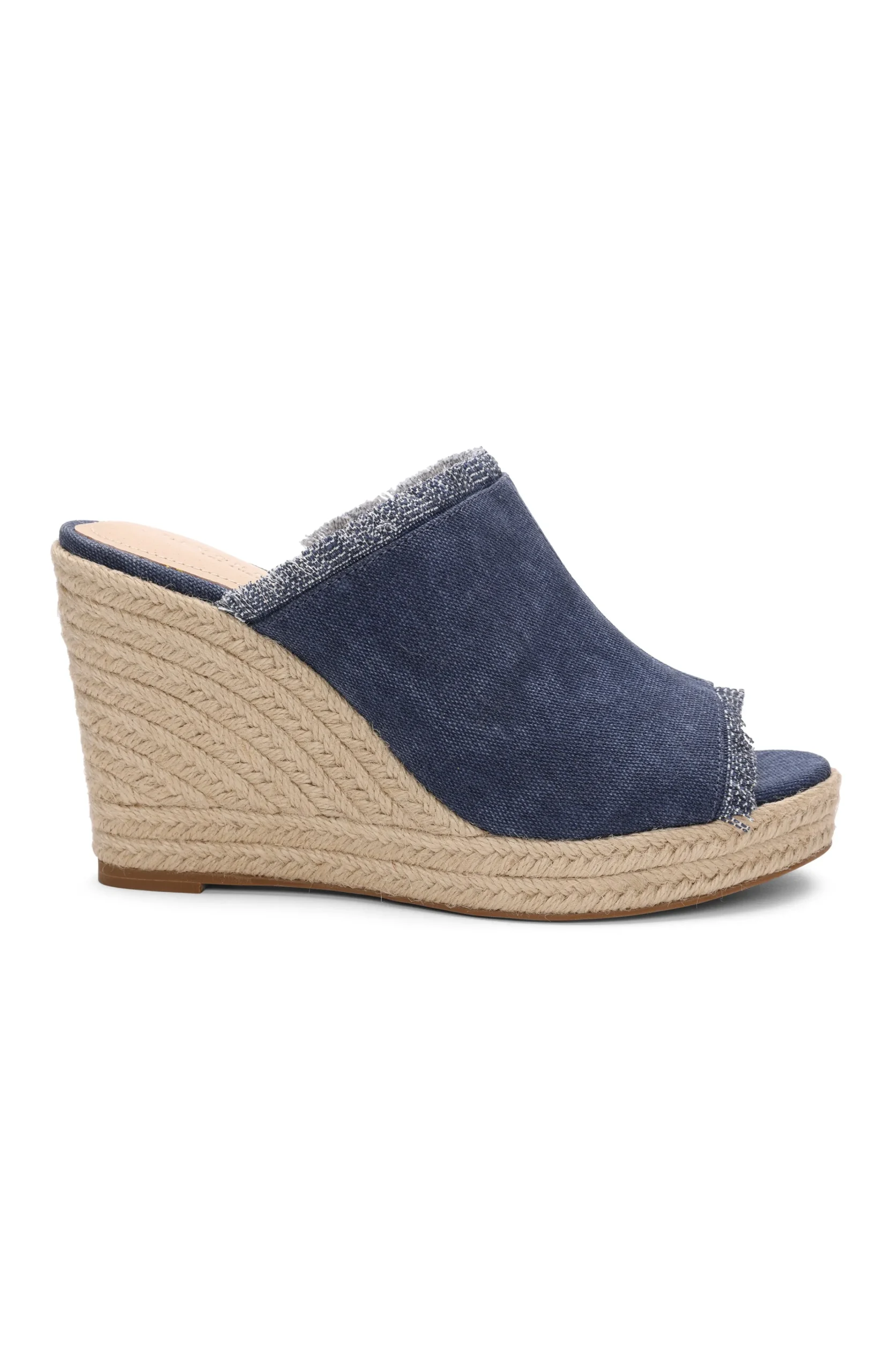 Liverpool Los Angeles Wedges & Espadrilles-HOLLYWOOD FRAY EDGE ESPADRILLE Indigo