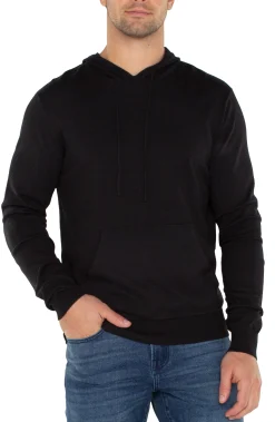 Liverpool Los Angeles Sweaters-HOODED SWEATER Black