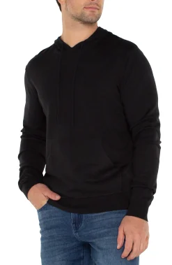 Liverpool Los Angeles Sweaters-HOODED SWEATER Black