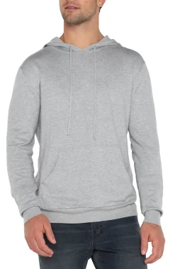 Liverpool Los Angeles Sweaters-HOODED SWEATER Heathergrey