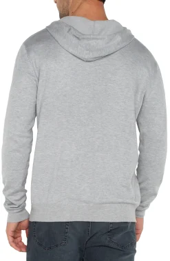 Liverpool Los Angeles Sweaters-HOODED SWEATER Heathergrey