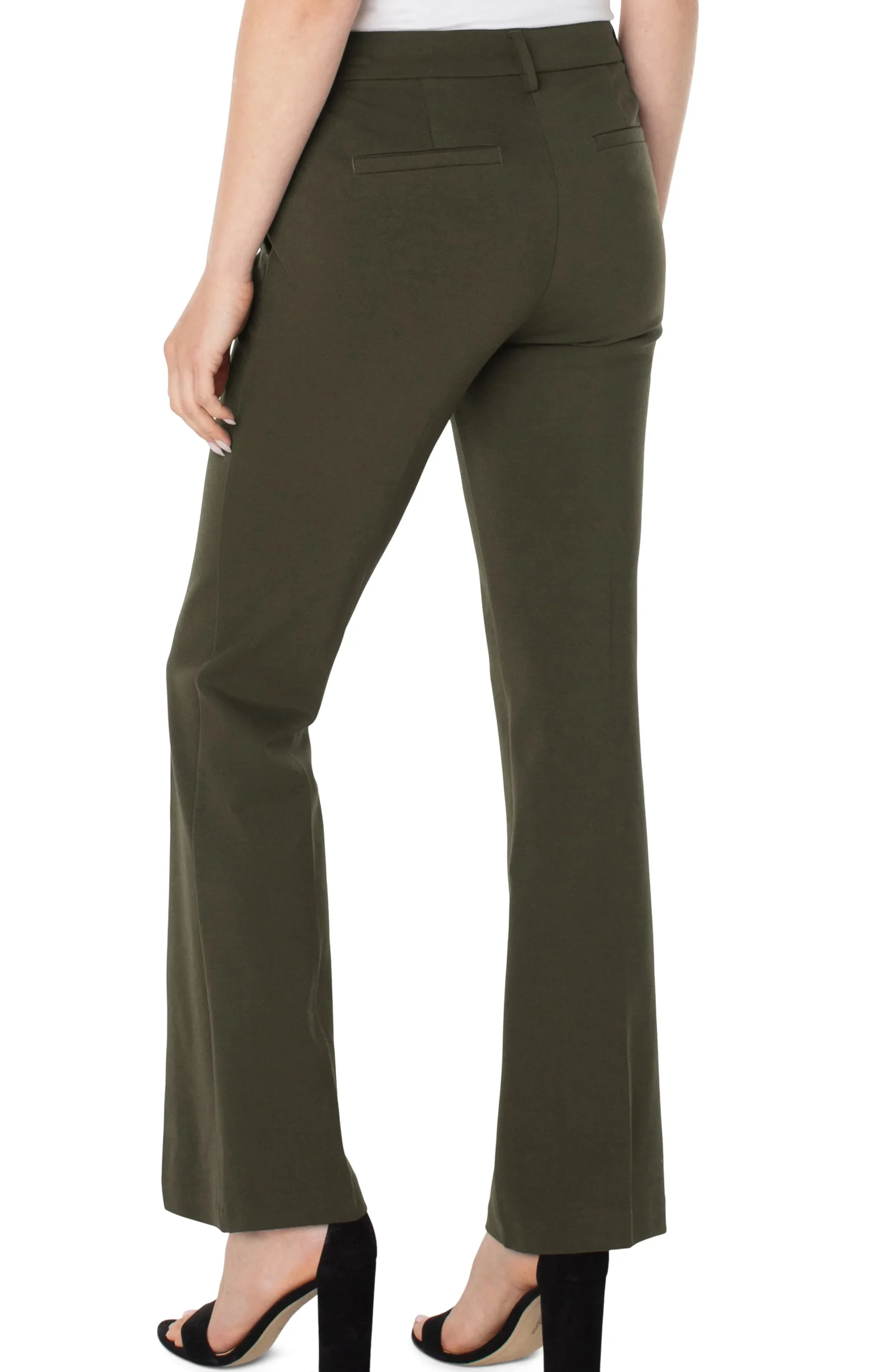 Liverpool Los Angeles Pants|Trousers-KELSEY FLARE TROUSER Olivebranch