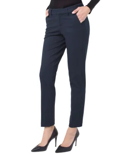 Liverpool Los Angeles Pants|Trousers-KELSEY KNIT TROUSER PATTERNED KNIT Navybirdseye