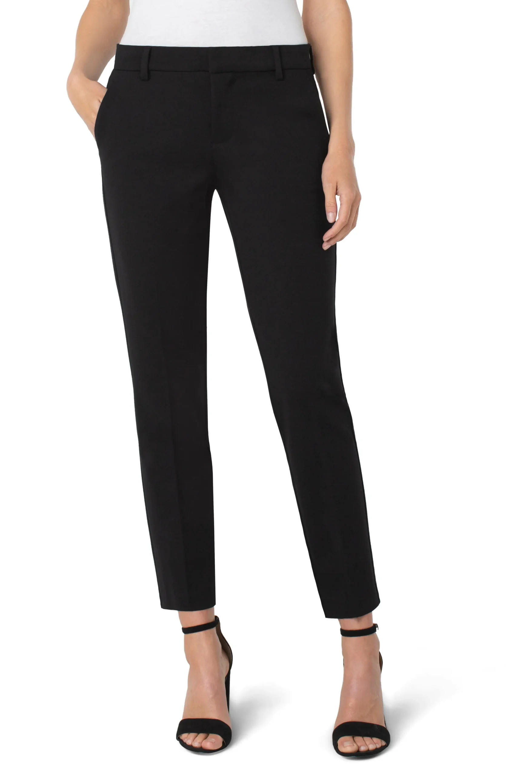 Liverpool Los Angeles Trousers|Pants-KELSEY KNIT TROUSER SUPER STRETCH Black