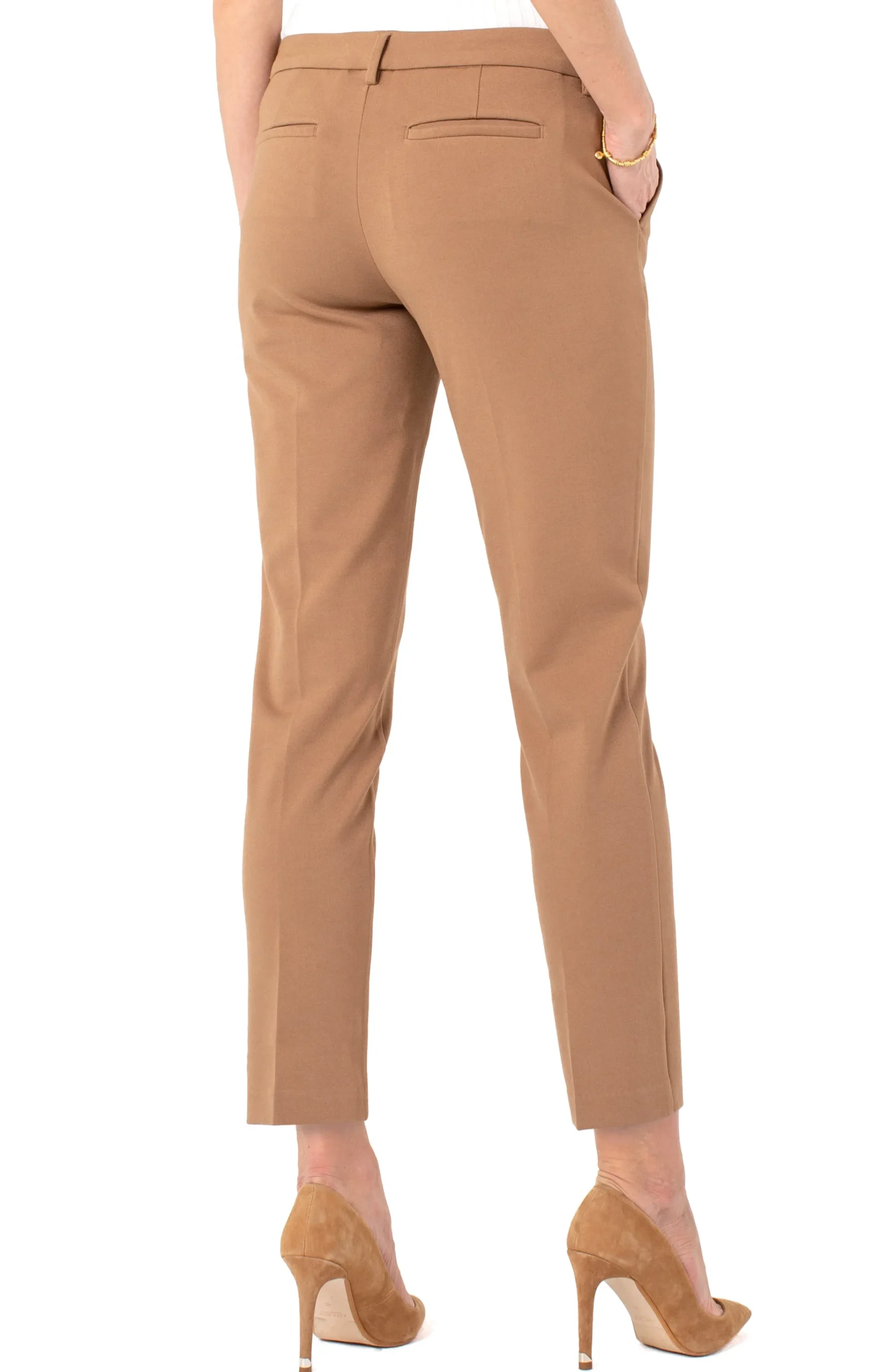 Liverpool Los Angeles Trousers|Pants-KELSEY KNIT TROUSER SUPER STRETCH Maple
