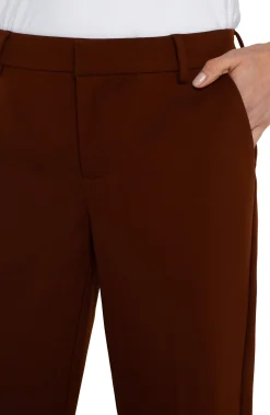 Liverpool Los Angeles Trousers|Pants-KELSEY KNIT TROUSER SUPER STRETCH Richmahogany