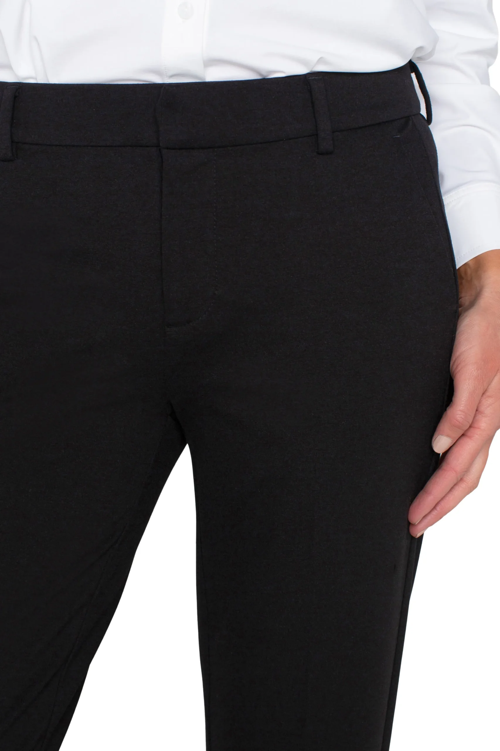 Liverpool Los Angeles Pants|Trousers-KELSEY KNIT TROUSER SUPER STRETCH - TALL Black