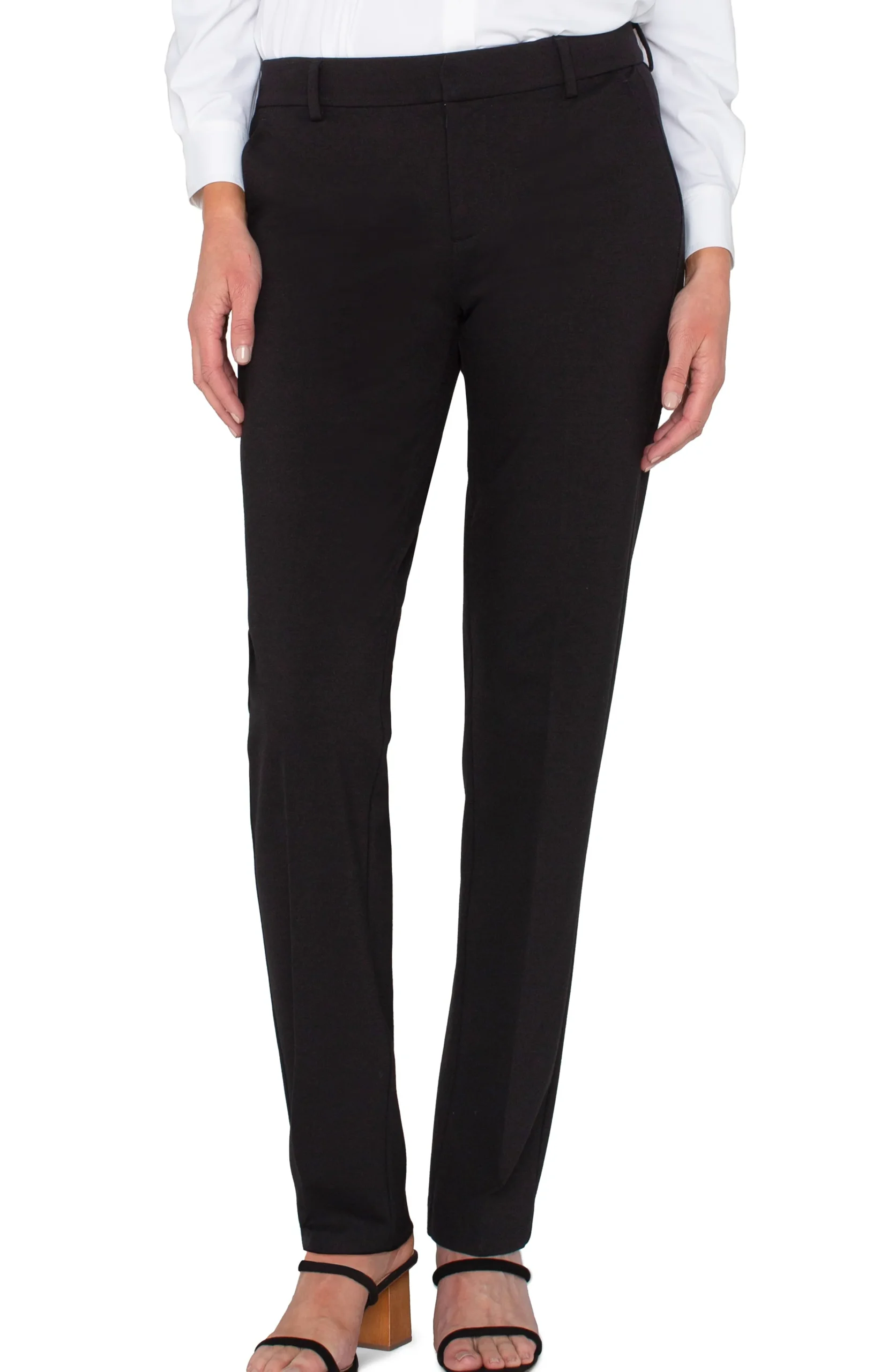Liverpool Los Angeles Pants|Trousers-KELSEY KNIT TROUSER SUPER STRETCH - TALL Black