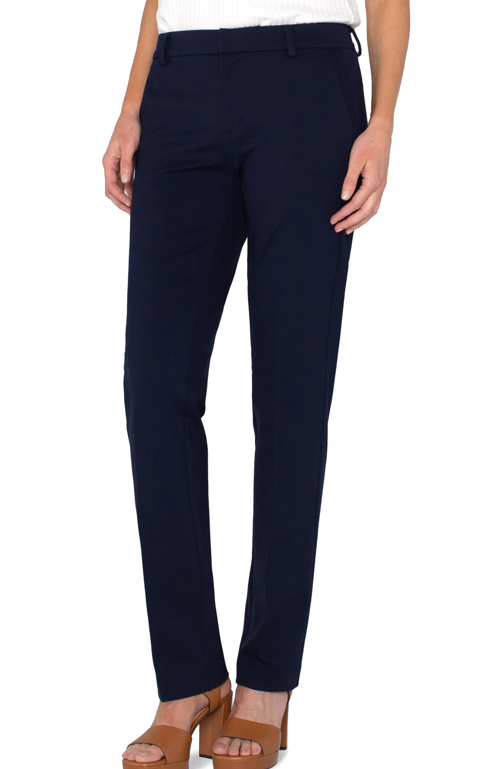 Liverpool Los Angeles Tall-KELSEY KNIT TROUSER SUPER STRETCH - TALL Cadetblue