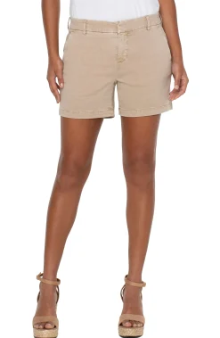 Liverpool Los Angeles Shorts|Shorts-KELSEY TROUSER SHORT Biscuittan