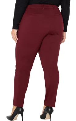 Liverpool Los Angeles Trousers|Pants-KELSEY TROUSER SUPER STRETCH Bordeaux