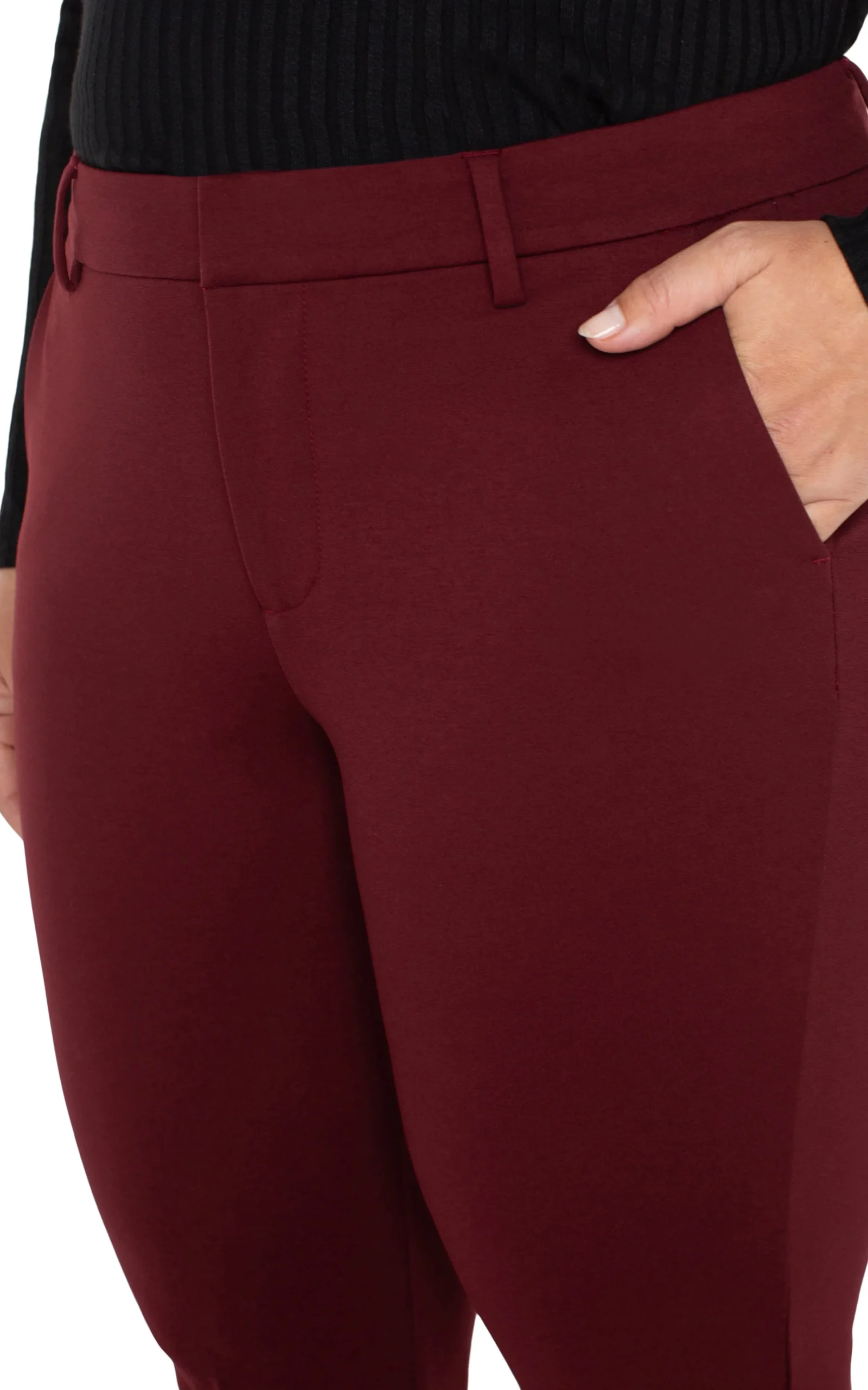 Liverpool Los Angeles Trousers|Pants-KELSEY TROUSER SUPER STRETCH Bordeaux