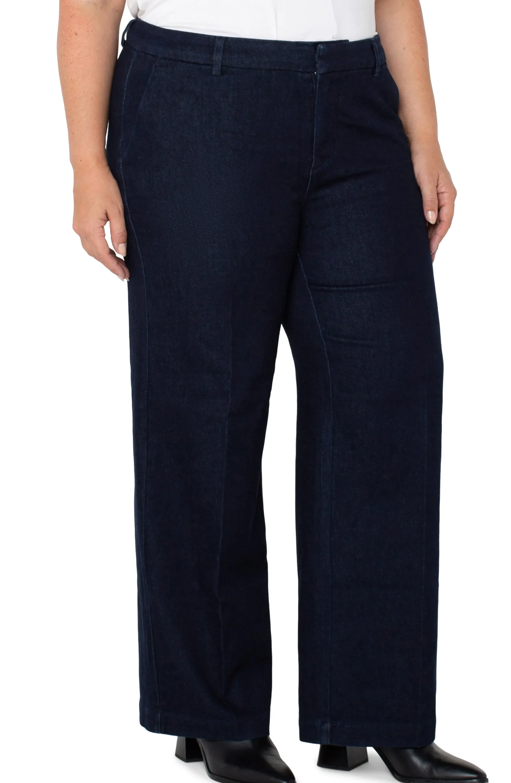 Liverpool Los Angeles Jeans-KELSEY WIDE LEG TROUSER Indigorinse