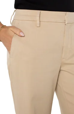 Liverpool Los Angeles Pants|Trousers-KELSEY WIDE LEG TROUSER Cappuccino