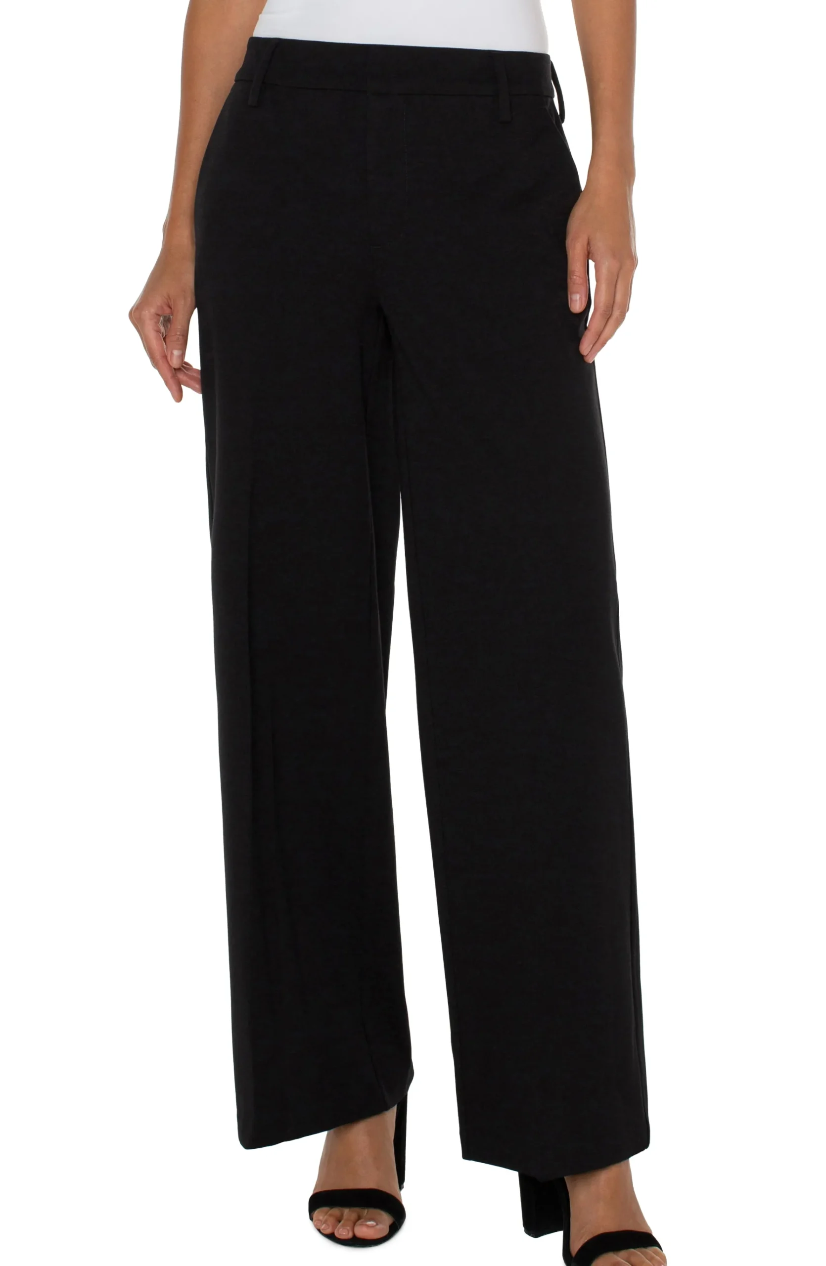 Liverpool Los Angeles Trousers|Wide-Leg-KELSEY WIDE LEG TROUSER Black
