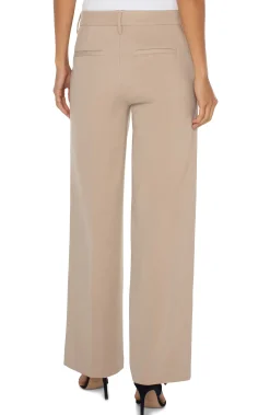 Liverpool Los Angeles Trousers|Wide-Leg-KELSEY WIDE LEG TROUSER Biscuittan