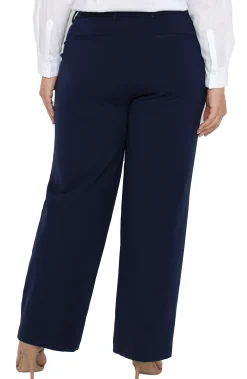 Liverpool Los Angeles Pants-KELSEY WIDE LEG TROUSER Cadetblue