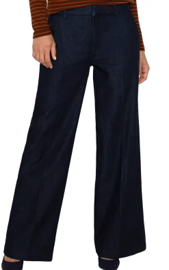 Liverpool Los Angeles Pants|Wide-Leg-KELSEY WIDE LEG TROUSER Indigorinse