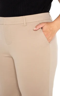 Liverpool Los Angeles Pants-KELSEY WIDE LEG TROUSER Biscuittan