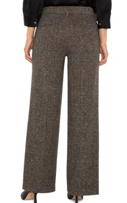 Liverpool Los Angeles Pants|Wide-Leg-KELSEY WIDE LEG TROUSER Blacktanherringbone