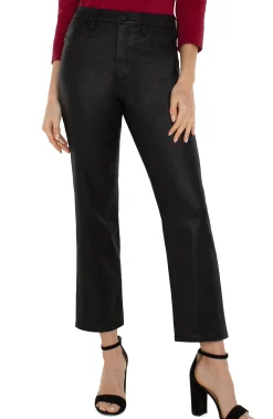 Liverpool Los Angeles Jeans|Straight-KENNEDY HI-RISE CROP STRAIGHT ECO Coatedblack