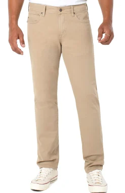 Liverpool Los Angeles Colored Twills|Color Denim-KINGSTON MODERN STRAIGHT PEACHED COLORED TWILL Khaki