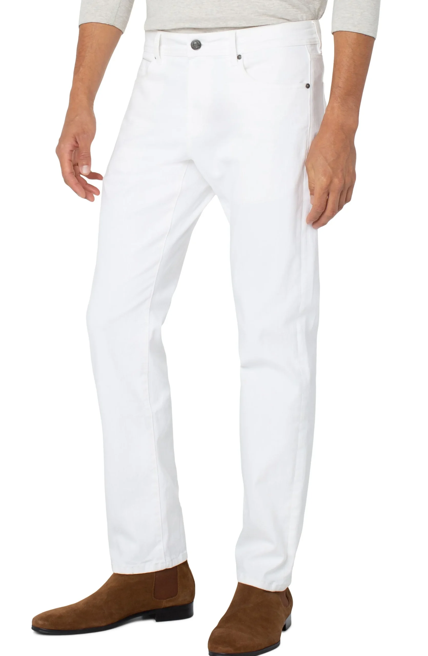 Liverpool Los Angeles Color Denim|Modern Straight-KINGSTON MODERN STRAIGHT COLORED DENIM Porcelain