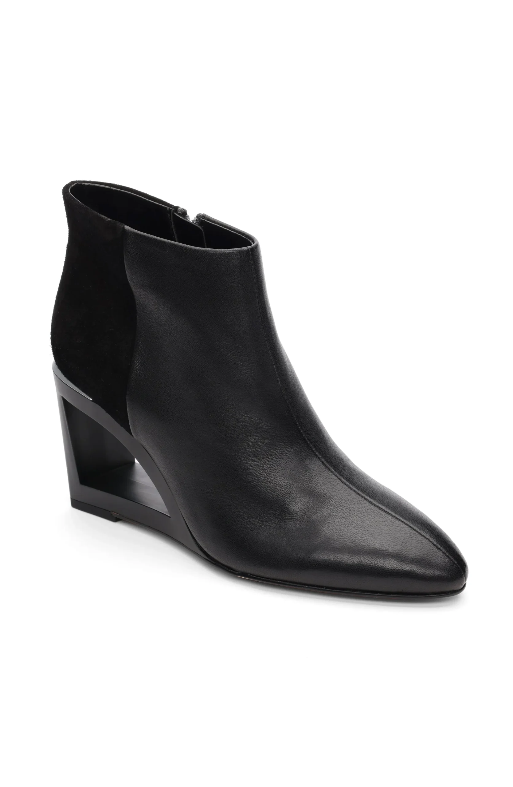 Liverpool Los Angeles Boots|Wedges & Espadrilles-LAX BOOTIE WITH CHOP OUT WEDGE Black