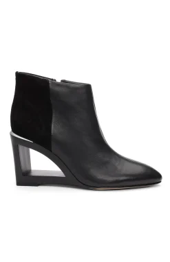 Liverpool Los Angeles Boots|Wedges & Espadrilles-LAX BOOTIE WITH CHOP OUT WEDGE Black