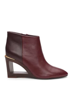 Liverpool Los Angeles Boots|Wedges & Espadrilles-LAX BOOTIE WITH CHOP OUT WEDGE Bordeaux