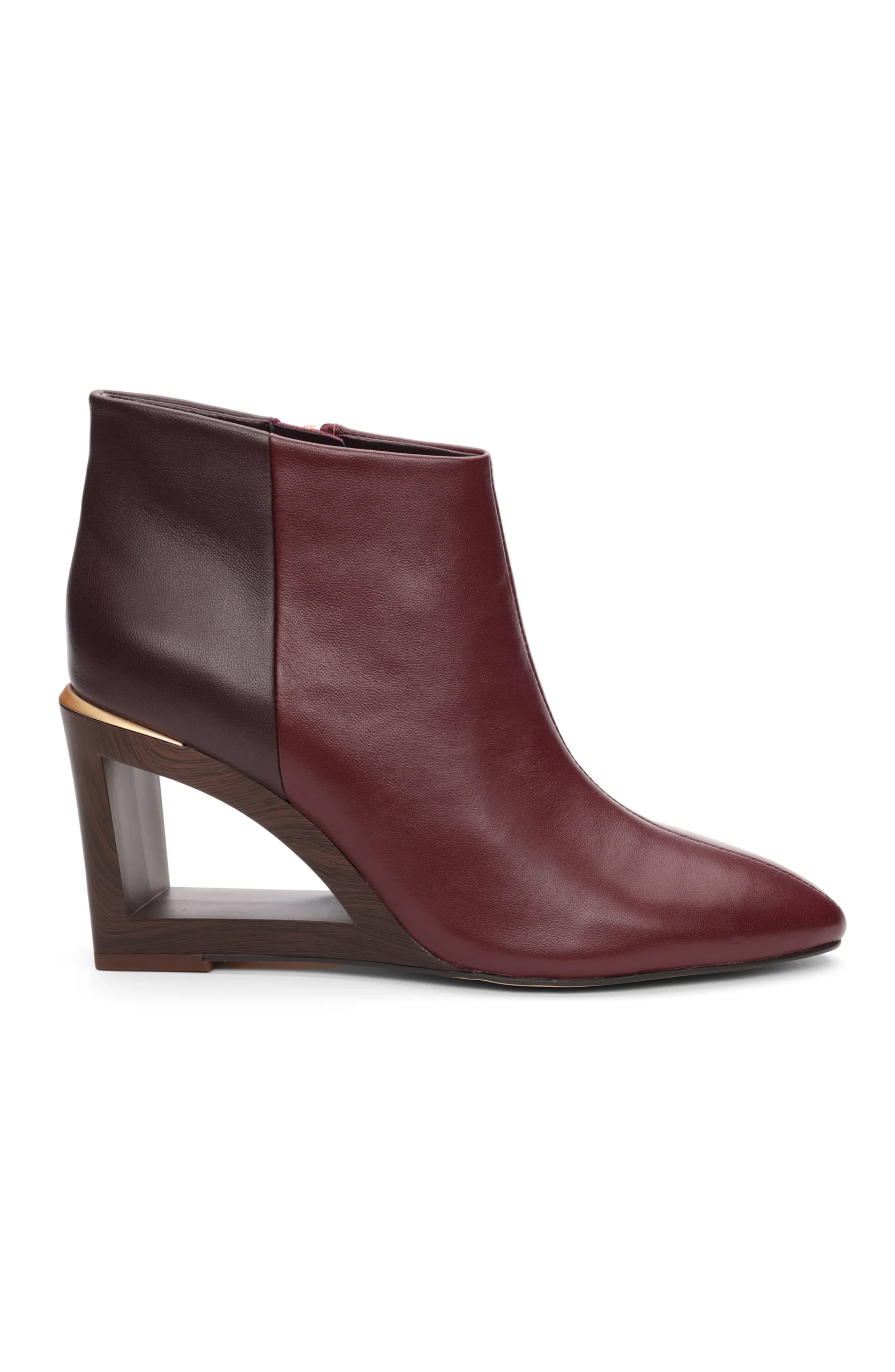 Liverpool Los Angeles Boots|Wedges & Espadrilles-LAX BOOTIE WITH CHOP OUT WEDGE Bordeaux