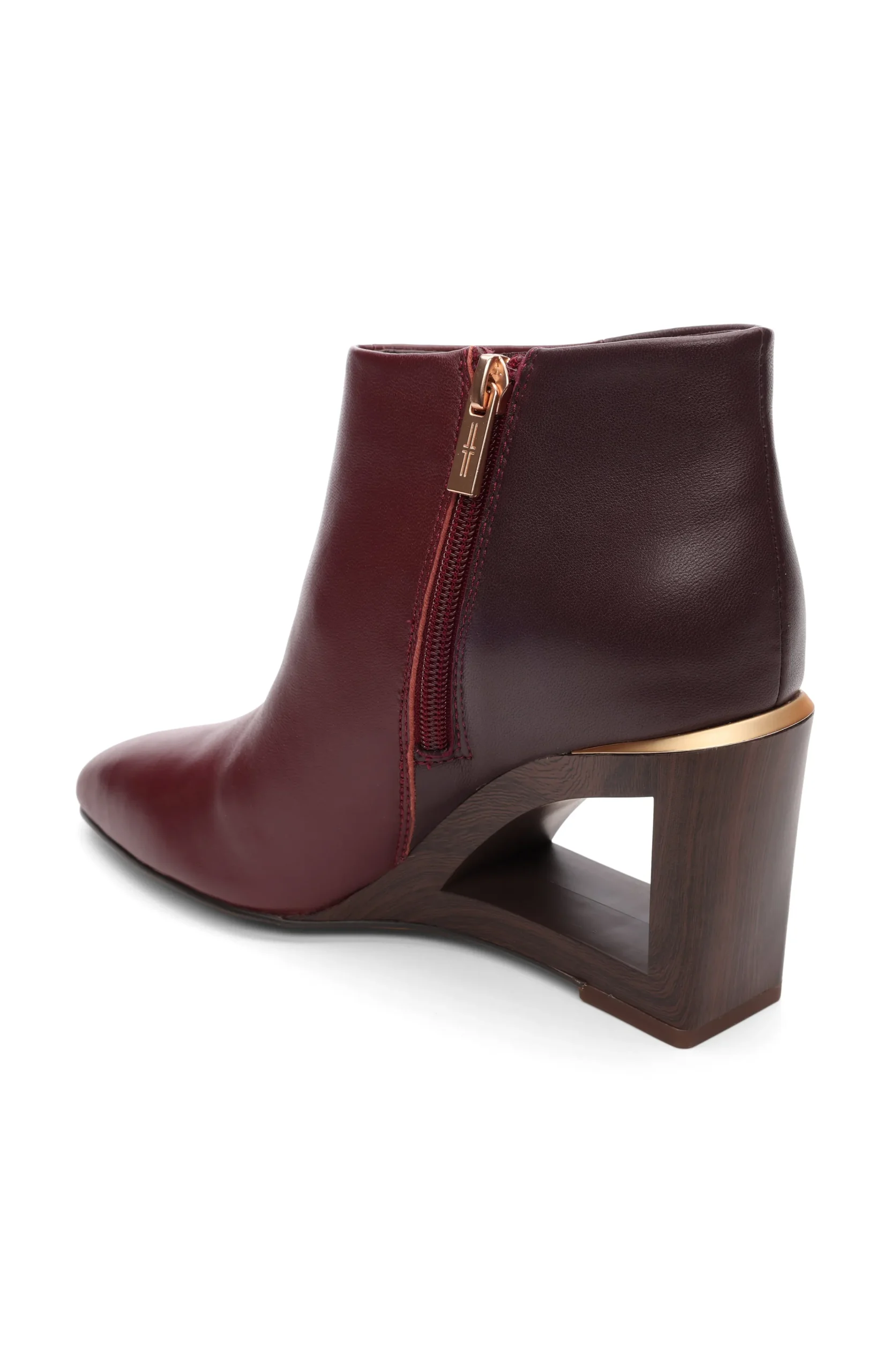 Liverpool Los Angeles Boots|Wedges & Espadrilles-LAX BOOTIE WITH CHOP OUT WEDGE Bordeaux