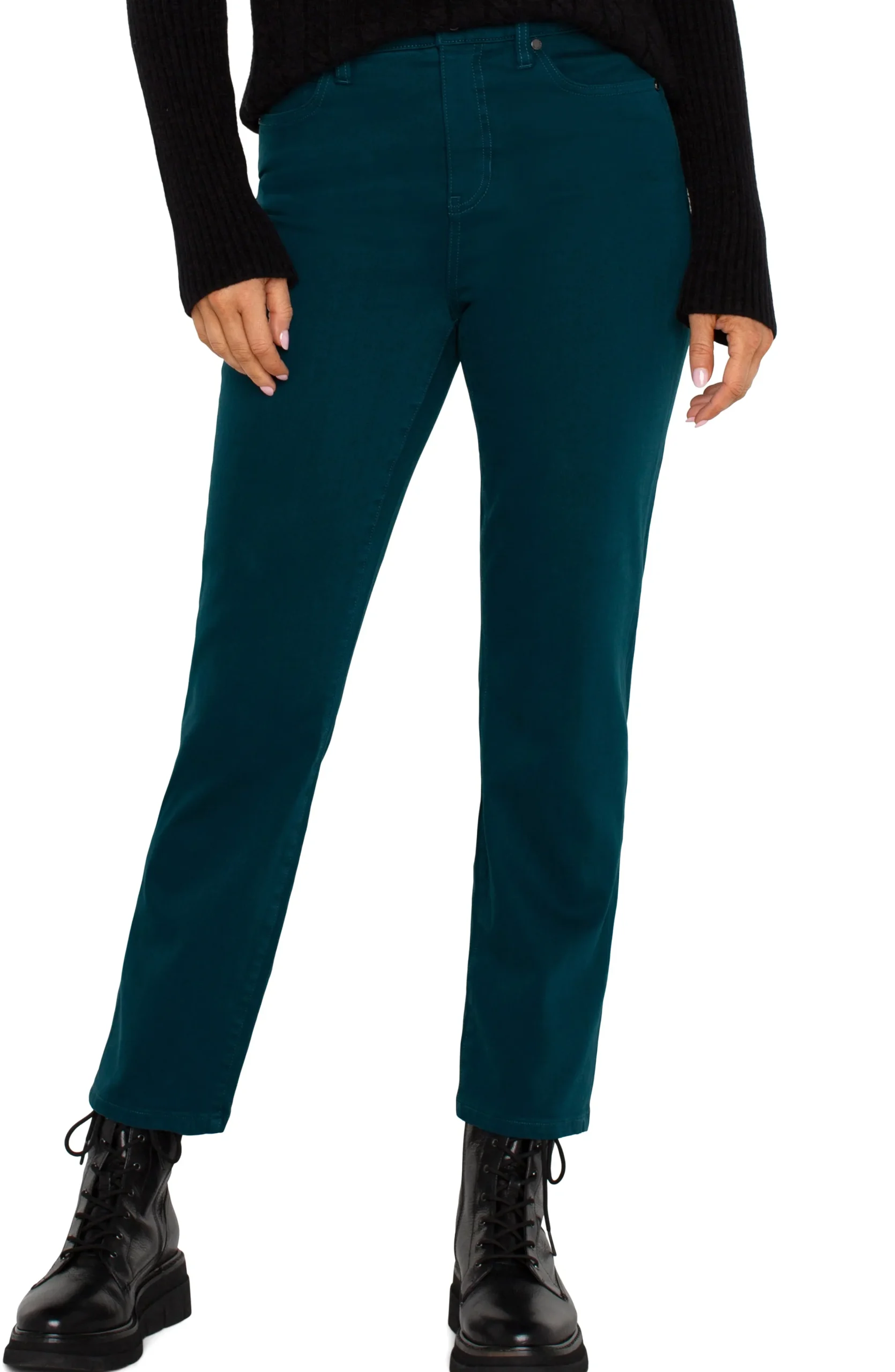 Liverpool Los Angeles Jeans|Slim-LIV HI-RISE NON-SKINNY SKINNY Darkforest