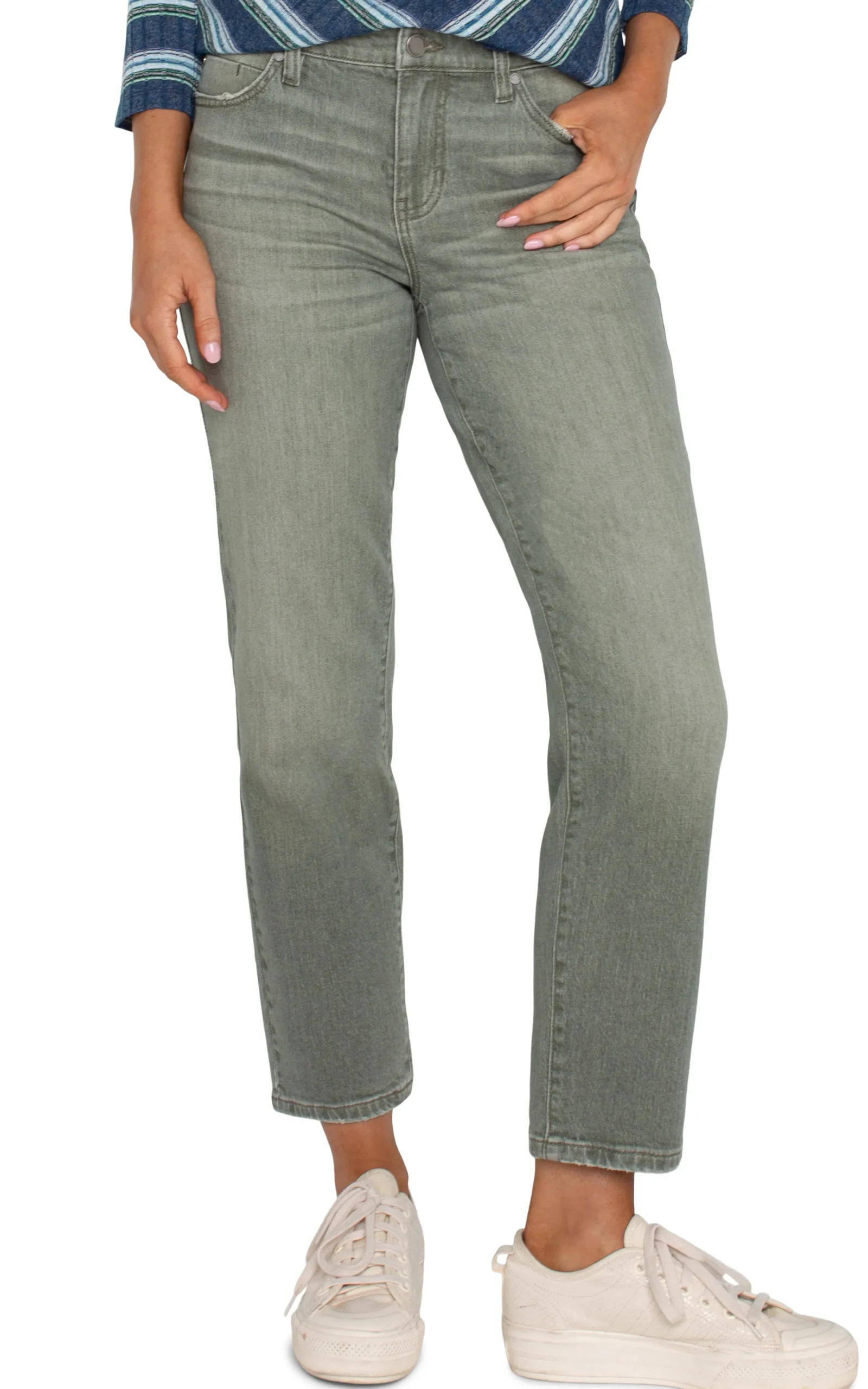 Liverpool Los Angeles Jeans|Slim-LIV NON-SKINNY SKINNY ECO Vintagegreen
