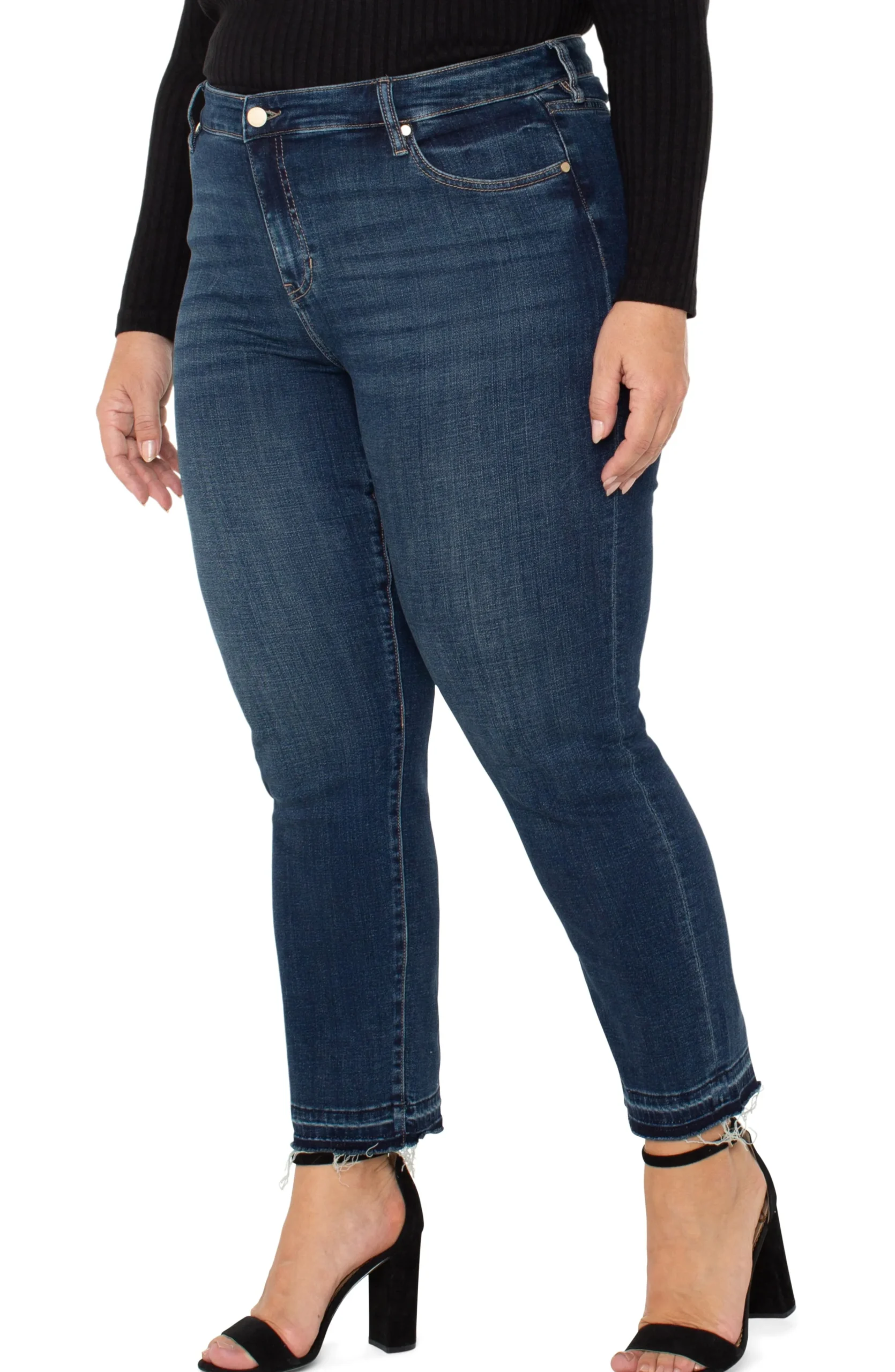 Liverpool Los Angeles Jeans-LIV NON-SKINNY SKINNY WITH LET DOWN HEM Albany