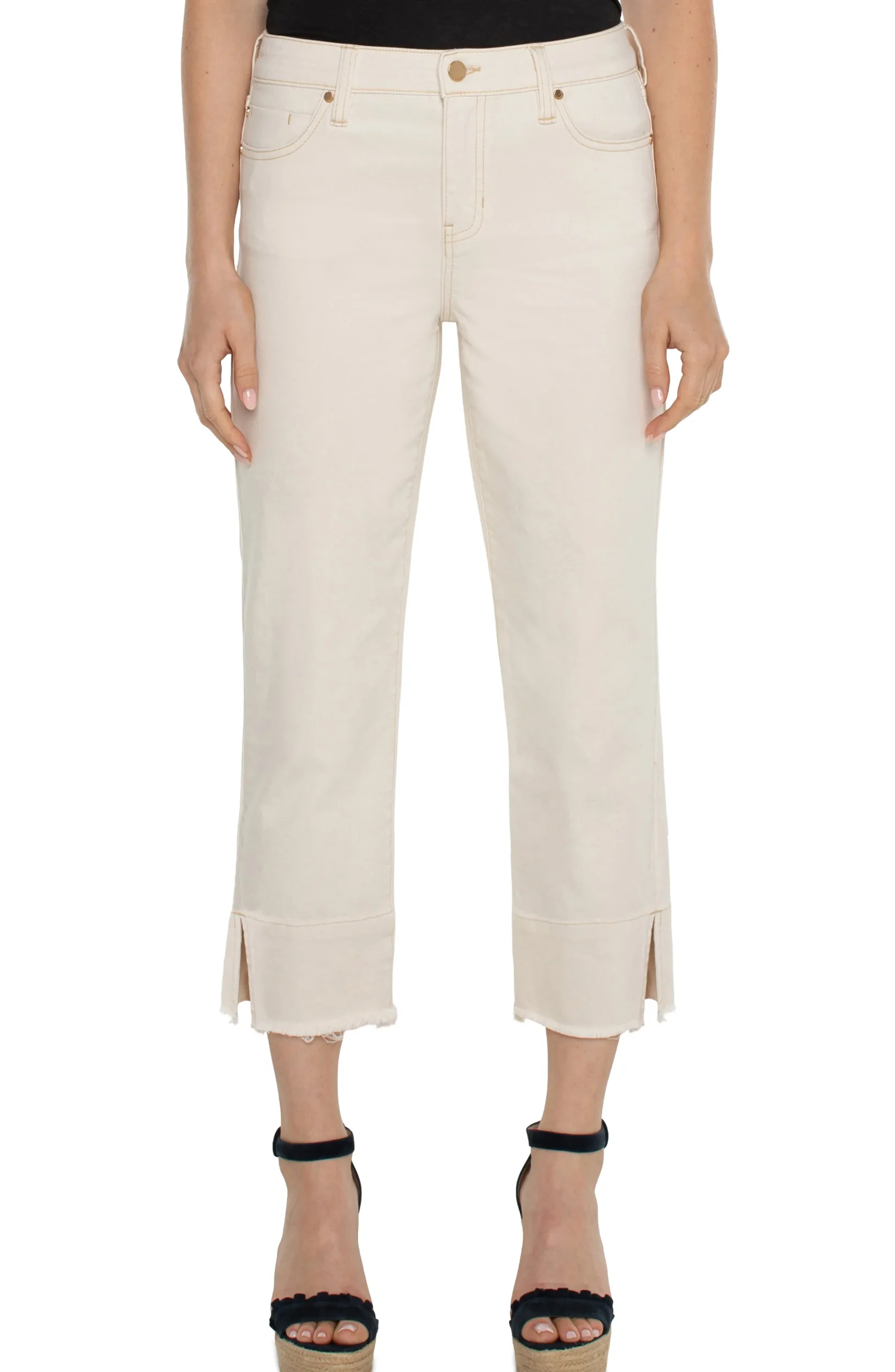 Liverpool Los Angeles Jeans|Slim-LIV NON-SKINNY SKINNY WITH DOUBLE FRAY HEM - ECO Seasidedunes