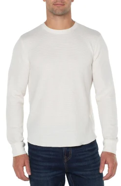 Liverpool Los Angeles Shirts-LONG SLEEVE CREW NECK Cream