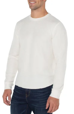 Liverpool Los Angeles Shirts-LONG SLEEVE CREW NECK Cream
