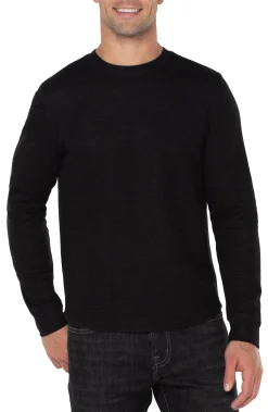 Liverpool Los Angeles Shirts-LONG SLEEVE CREW NECK Black