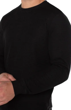 Liverpool Los Angeles Shirts-LONG SLEEVE CREW NECK Black