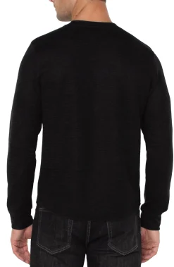 Liverpool Los Angeles Shirts-LONG SLEEVE CREW NECK Black
