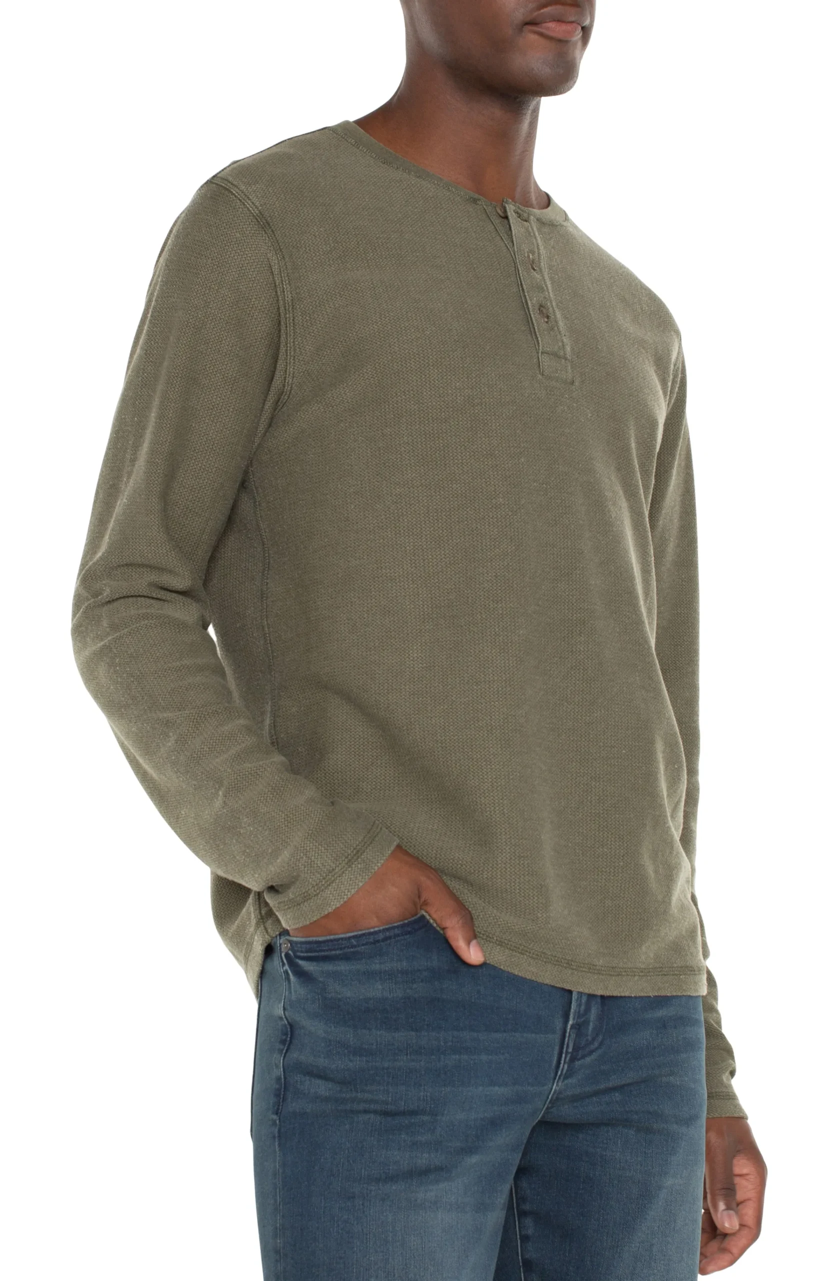 Liverpool Los Angeles Shirts-LONG SLEEVE HENLEY Seaturtle